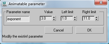 Animation Parameter Dialog